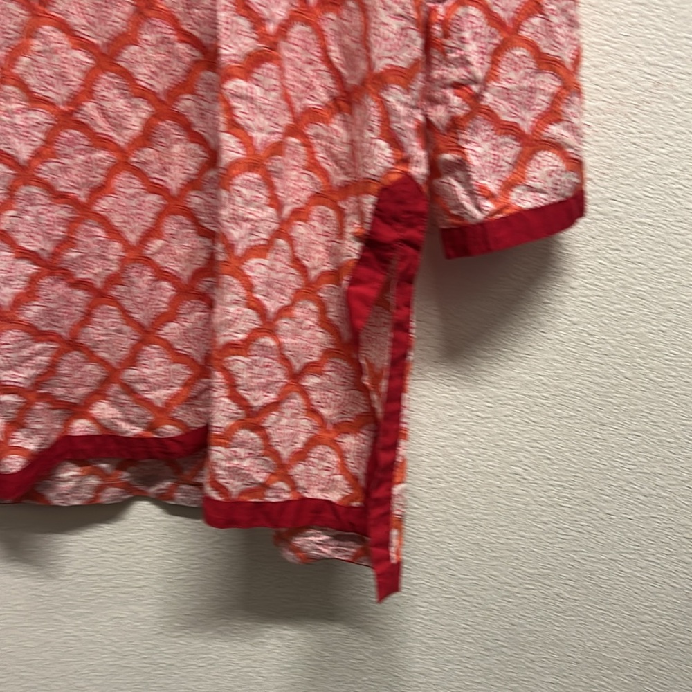 Roberta Roller Rabbit Tunic Orange Red Medium - image 4